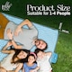 image 6 of Pelle & Sol Teal Picnic Blanket Waterproof 200x140cm