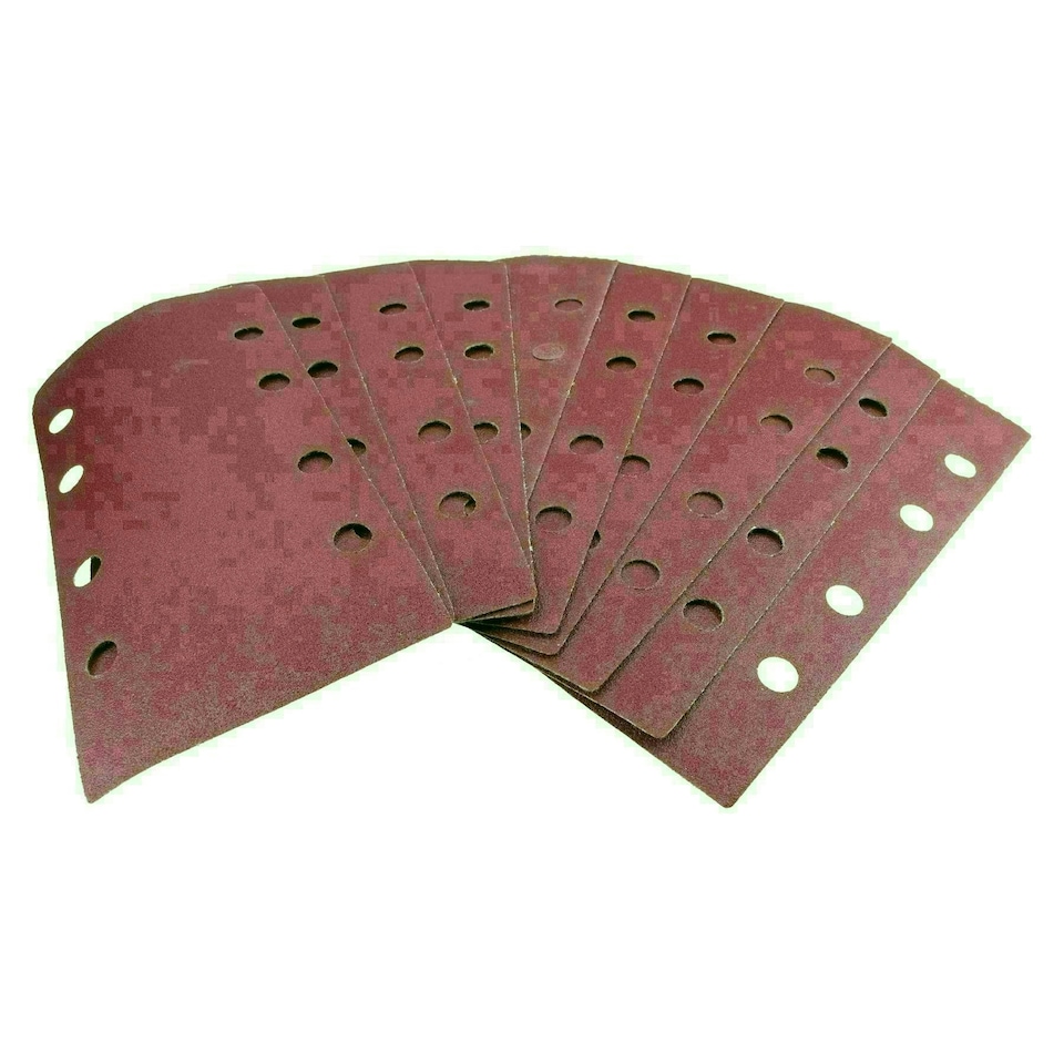 image 1 of Hook/Loop 1/3 Sheet Sanding Sander Sandpaper Pads 10 Pack 120 Grit