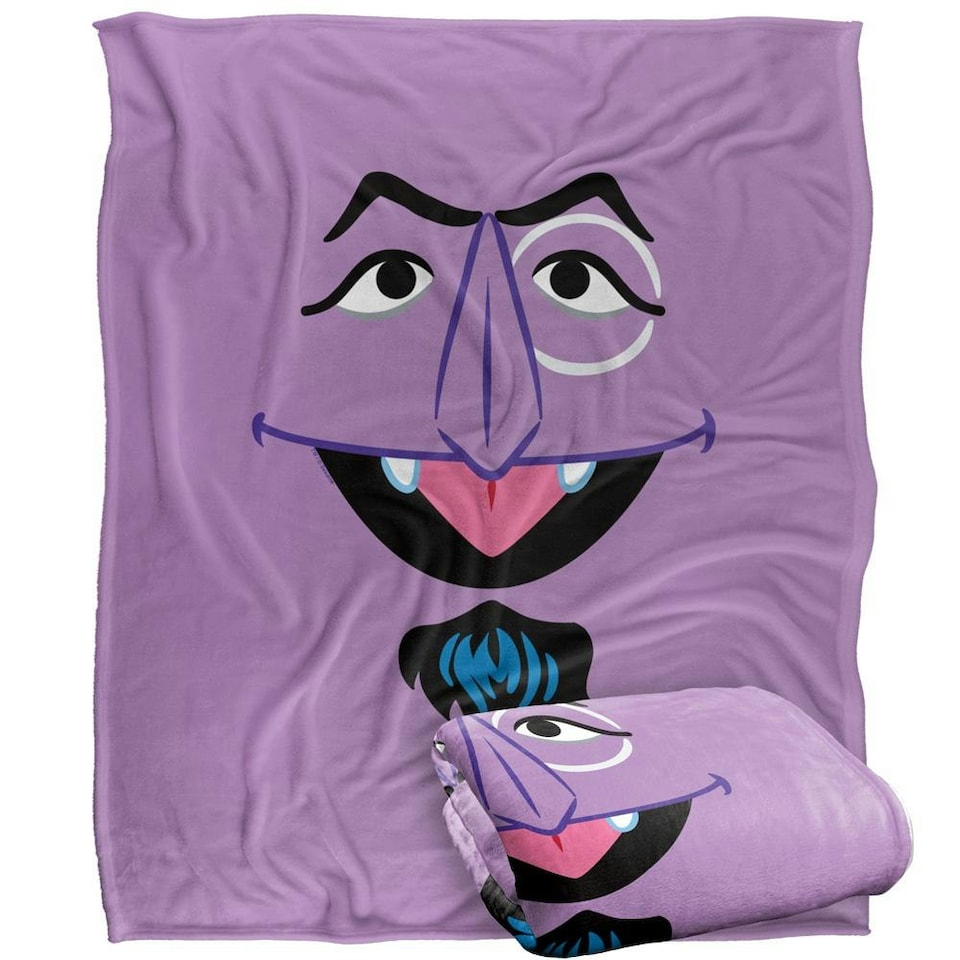 image 1 of Sesame Street Face The Count Blanket - Multicoloured - One Size