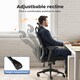 image 6 of Office Computer Chair Mesh Ergonomic Lumbar Support Swivel with Armrest Headrest