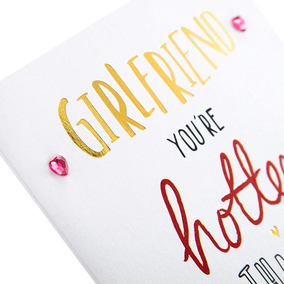 image 1 of Contemporary Text Based Design Girlfriend Birthday Card