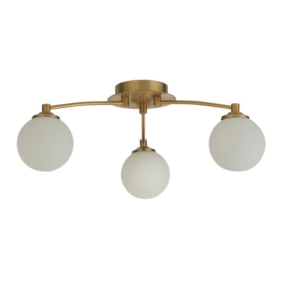 image 1 of OPAL AND BRASS 3LT CEILING