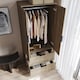 image 6 of FUJI 2 Door 2 Drawer Minimalist Bedroom Wardrobe Storage & Hanging Rail 180cm | Multi | Oak | 1
