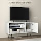 image 4 of HOMCOM TV Unit for 50" TVs with 2 Open Shelves, Door and 2 Cable Holes