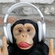 image 6 of Gifts Direct 2 U Rock 'n Roll Monkey Headphone Holder Ornament | Black