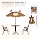 image 3 of Outsunny Kids Foldable Four-Piece Garden Set w Table, Chairs, Umbrella - Brown