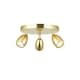 image 1 of Porto Bathroom Round Spotlight, Satin Brass Plate, Glass, IP44