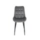 image 3 of Erica Plush Velvet Comfort Dining Chairs - Set of 4 Grey