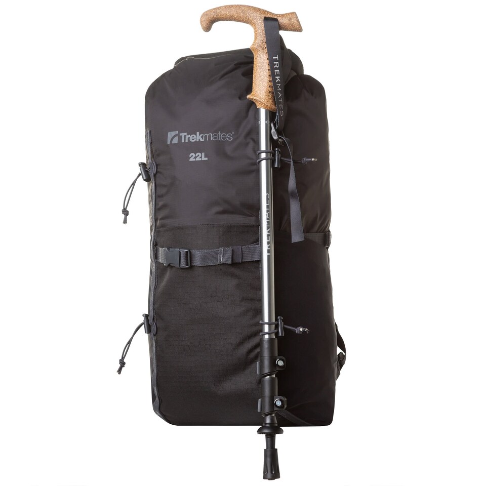 image 1 of Wanderer Lock Single Pole Adjustable LeverLock Hiking Walking Trekking Outdoor | Black | Black | One Size | 1