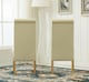 image 4 of MCC Direct Deluxe High Back Leather Dining Chairs Cream