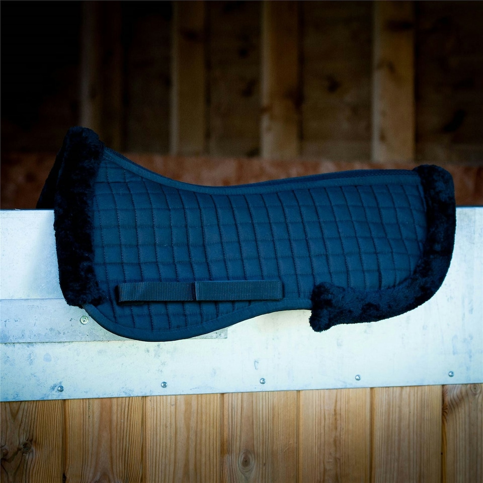 image 1 of Gallop Equestrian Prestige Fully Lined Half Saddle Pad White | Size: One Size
Colour: White