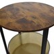 image 6 of Industrial Design Side Table With Cream Fabric Storage Base N/A