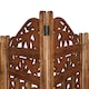 image 3 of 4 Panel Heavy Duty Carved  Screen Wooden Gamla Design Room Divider Light Brown 200 x 180 cm | Brown | Light Brown | 200 x 180 cm