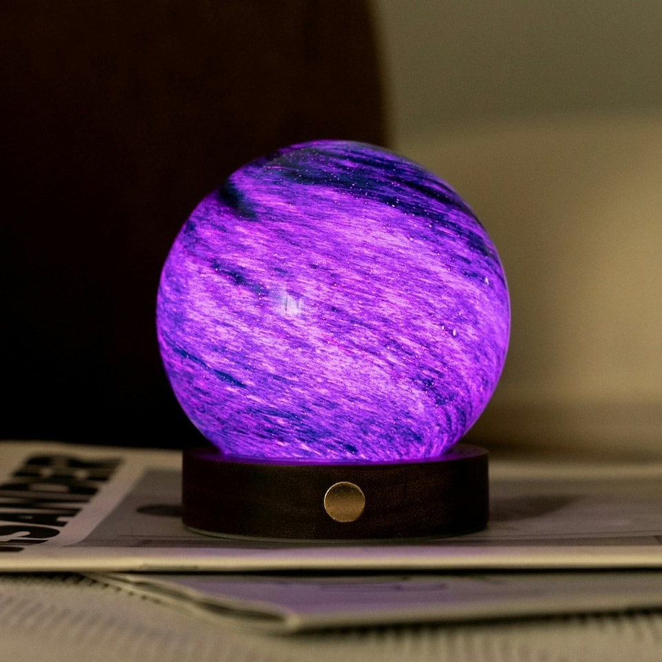 image 1 of Gingko Mini AstraGlass Desk Lamp Multi | Stellar Ocean