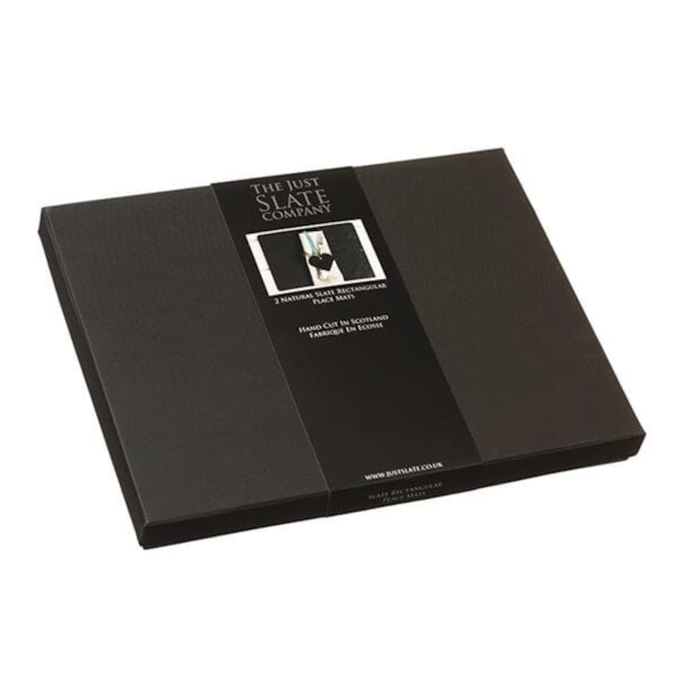 image 1 of The Just Slate Company Set of 2 Rectangular Slate Placemats