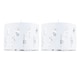 image 1 of Set of 2 Fern - White Cut Out 30cm Pendant Lightshades White | Silver