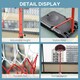 image 8 of HOMCOM 200-250cm Adjustable Basketball Hoop Backboard  w/ Wheels For Kids