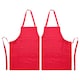 image 1 of Nicola Spring Cotton Kitchen Bib Aprons - One Size - Red - Pack of 2