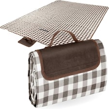 Straame Premium Waterproof & Sandproof Picnic Blanket – Foldable, Portable (Brown) Brown