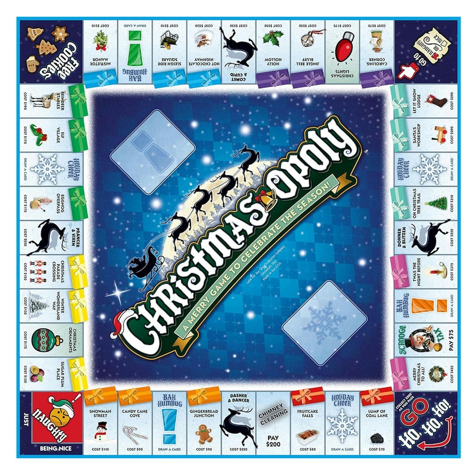 image 1 of Cheatwell Games Christmas-Opoly Board Game