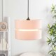 image 2 of ValueLights Sophia Pair Small Blush 2 Tier Ceiling Light Shades Pink