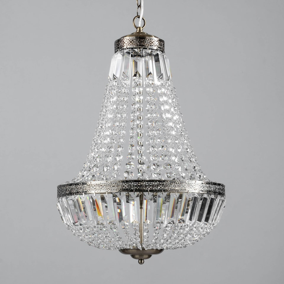 image 1 of BHS Esmeralda 4 Light Pendant, Brass