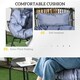 image 4 of Outsunny Rattan Leisure Chair w/ Cushion, Garden Egg Chair with Headrest, Grey