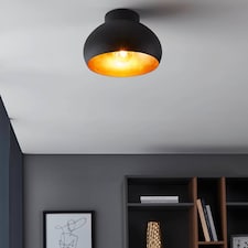 EGLO Mogano 2 Ø280 Black/Gold Ceiling Light