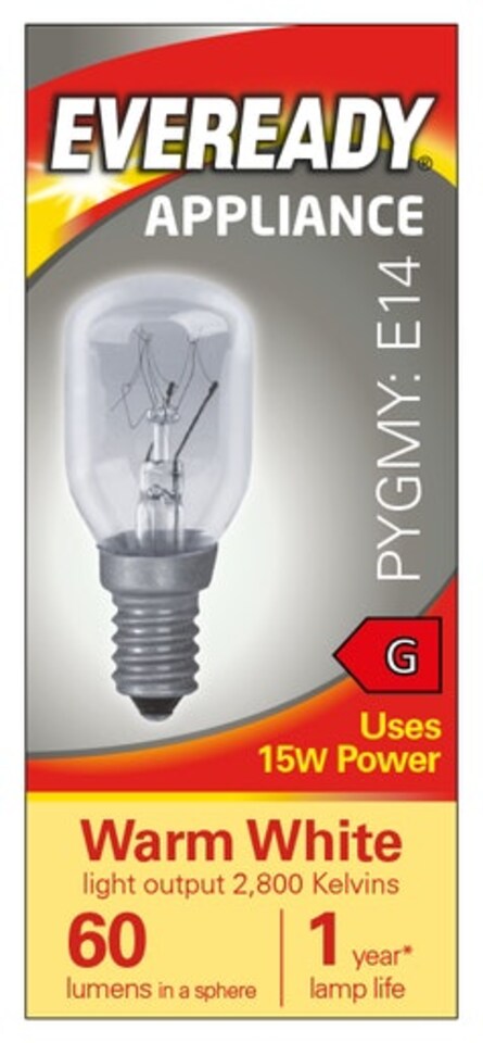 image 1 of Eveready Pygmy E14 60lm 15W 2800K (Warm White) Halogen Bulb - Pack of 1