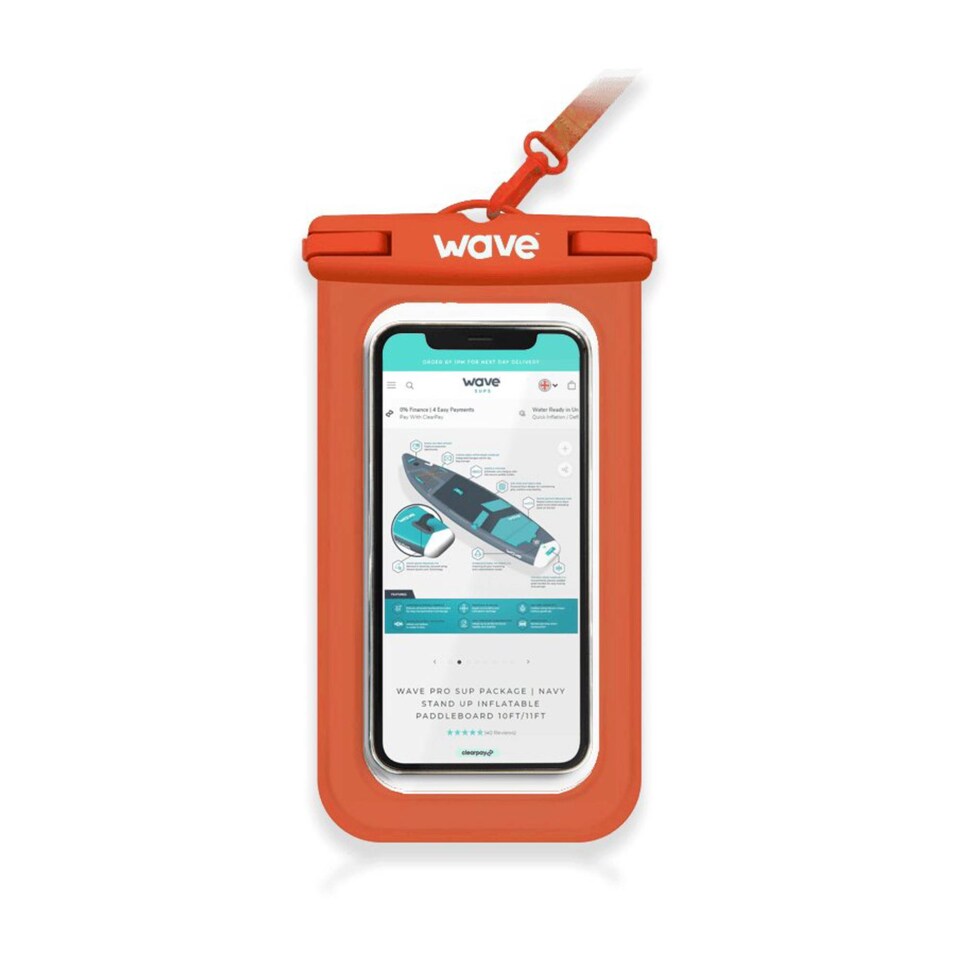 image 1 of Wave Waterproof Phone Cover, Orange
