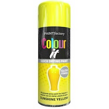 Primer Spray Paint Aerosol Auto Car Wood Metal 250ml Yellow