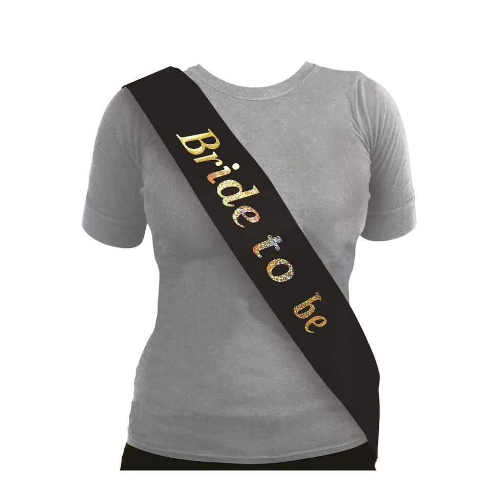 image 1 of Sash Bride To Be Black
