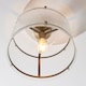 image 5 of Traynor Clear And Antique Brass Flush Ceiling Light