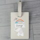 image 2 of Personalised Hessian Elephant Cream Luggage Tag Cream