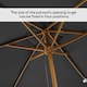 image 3 of Outsunny Wooden Garden Parasol Sun Shade Patio Umbrella Canopy Dark Grey