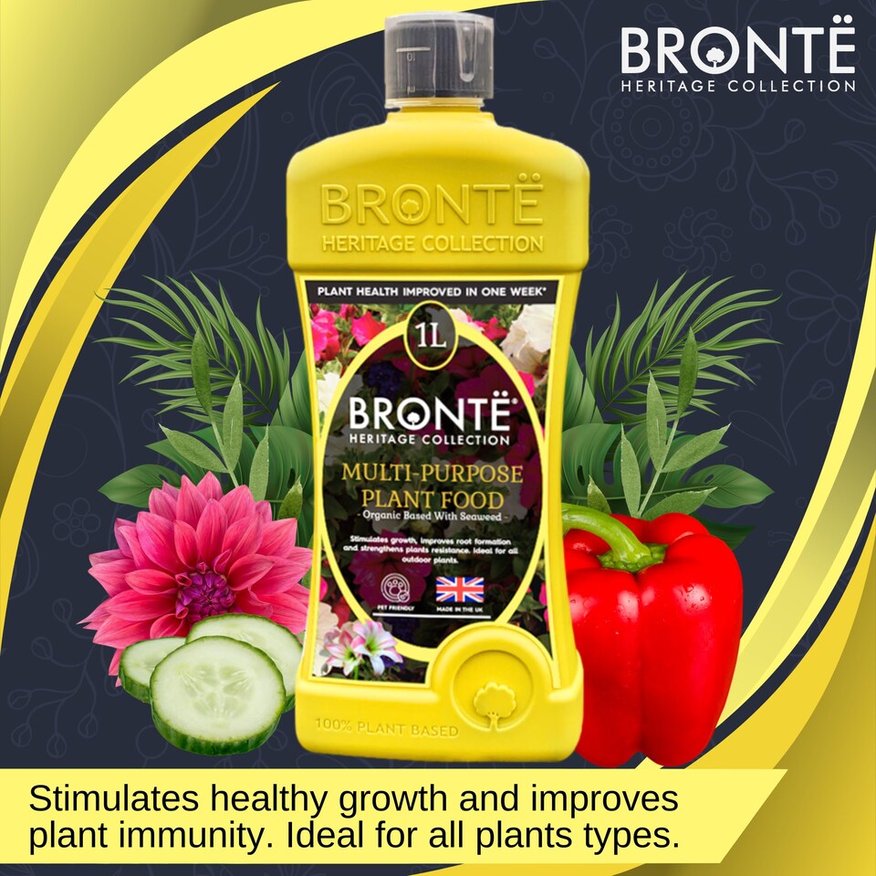 image 1 of Bronte Heritage Collection Concentrated Houseplant Food 1L Organic Seaweed-Enriched Liquid Fertiliser
