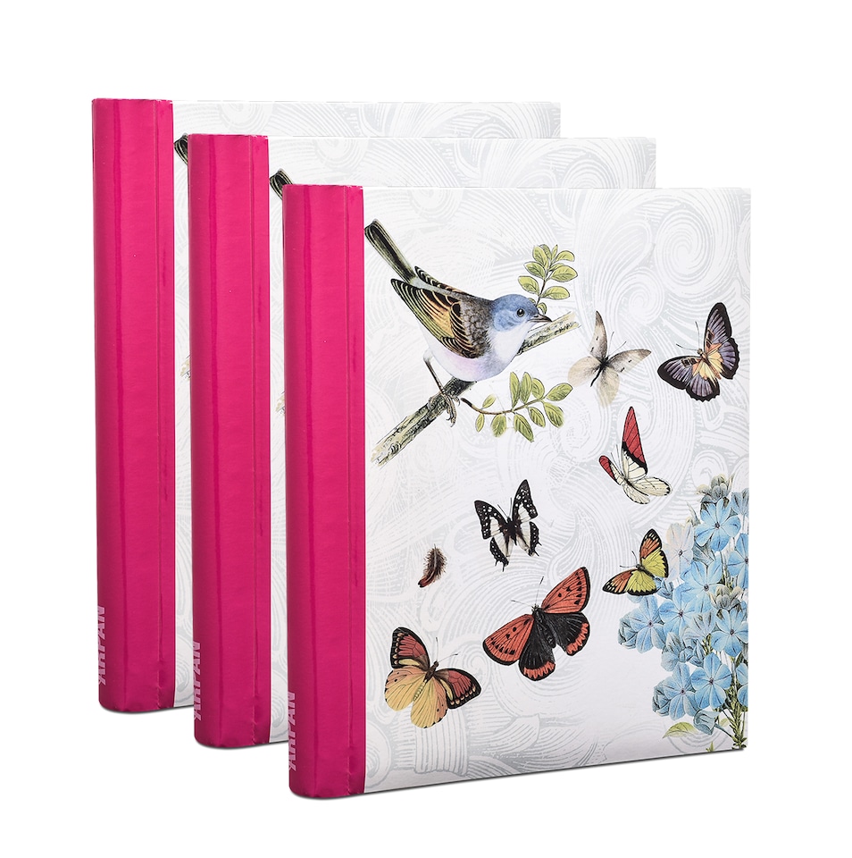 image 1 of ARPAN Large Self-Adhesive Photo Album 36 Sheets 72 Sides Spiral Scrapbook Memory Album Butterfly Design