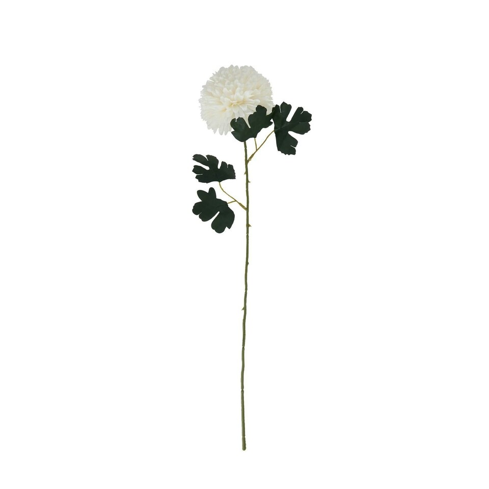 image 1 of Hill Interiors Chrysanthemum Artificial Flower - White - One Size