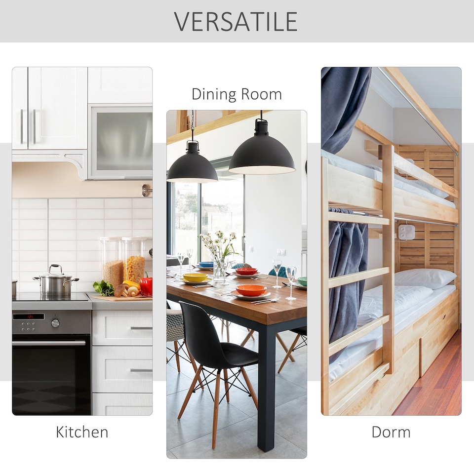 image 1 of HOMCOM Foldable Dining Table Drop-Leaf Folding Desk Side Console with Storage Shelf for Kitchen,Dining Room