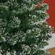 image 9 of HOMCOM 5.5FT Artificial Snow Dipped Christmas Tree mas Pencil Tree Holiday Home Indoor Decoration with Foldable Black Stand, Green