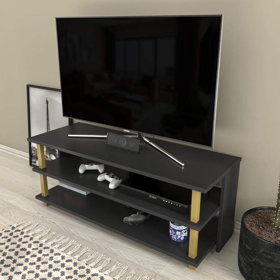 image 1 of Decorotika Pueblo TV Stand TV Unit for TV's up to 55 inches