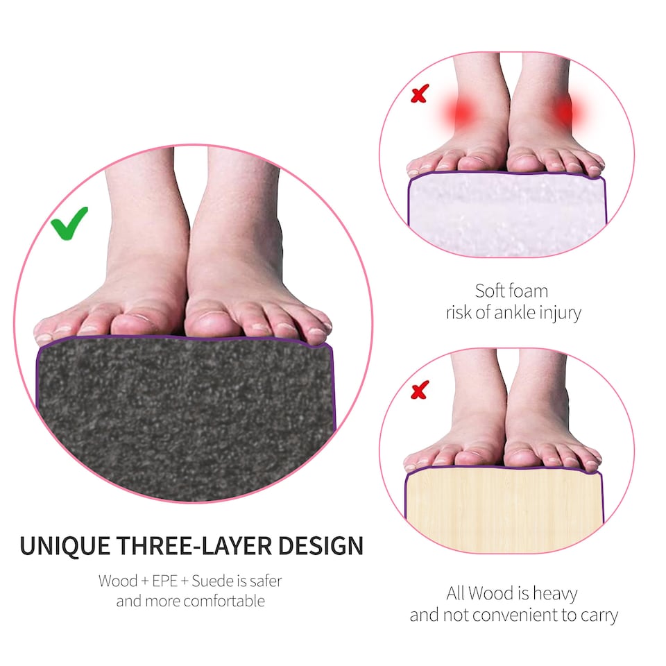 image 1 of HOMCOM 2.1M 7FT Gymnastics Folding Balance Beam Home Gym Training Exercise Sports - Purple | Purple