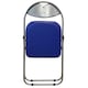 image 4 of Harbour Housewares Padded Folding Chairs - Blue/Silver - Pack of 6 | Blue | Blue