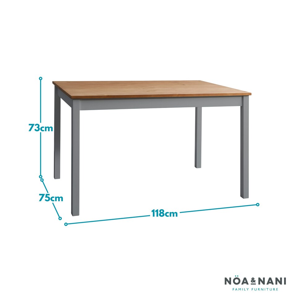 image 1 of Annika Dining Table in Grey & Pine White
