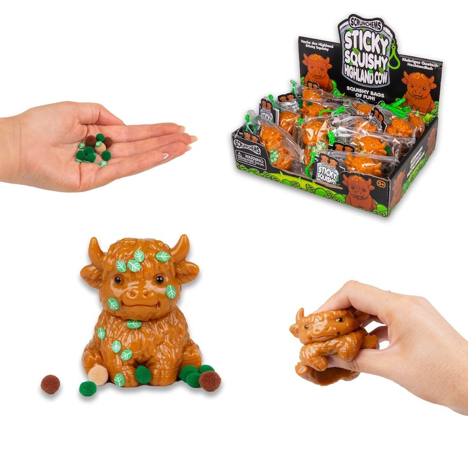 image 1 of Scrunchems Sticky Squishy Highland Cow