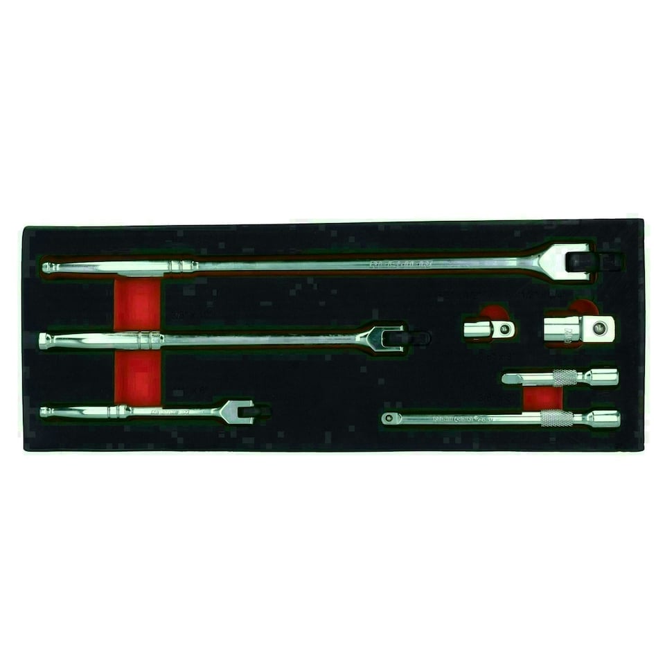 image 1 of 1/4in 3/8in + 1/2in Drive Breaker Bars + Extensions + Step Up Socket Adaptors