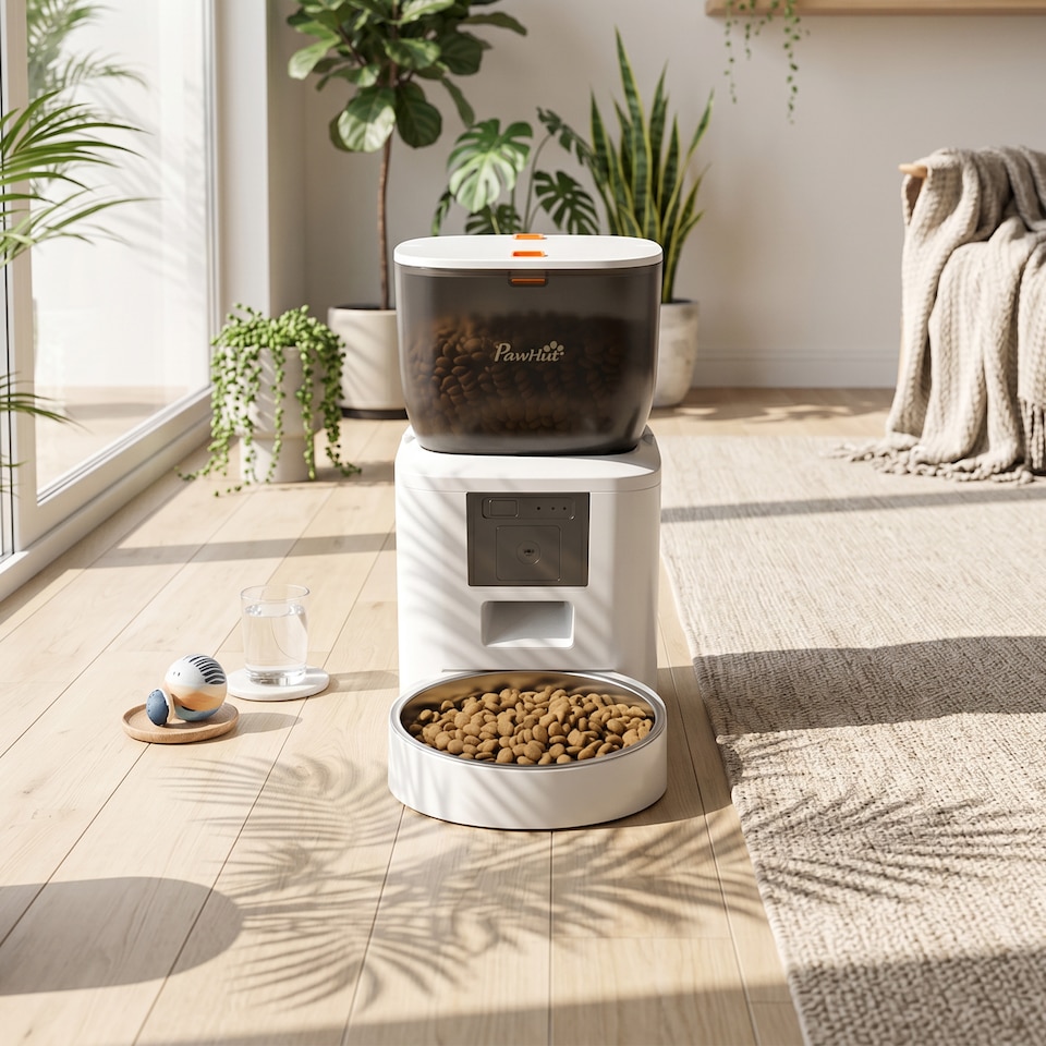 image 1 of PawHut Automatic 4L Cat Feeder with Camera, 2.4G WiFi, Smart APP Control