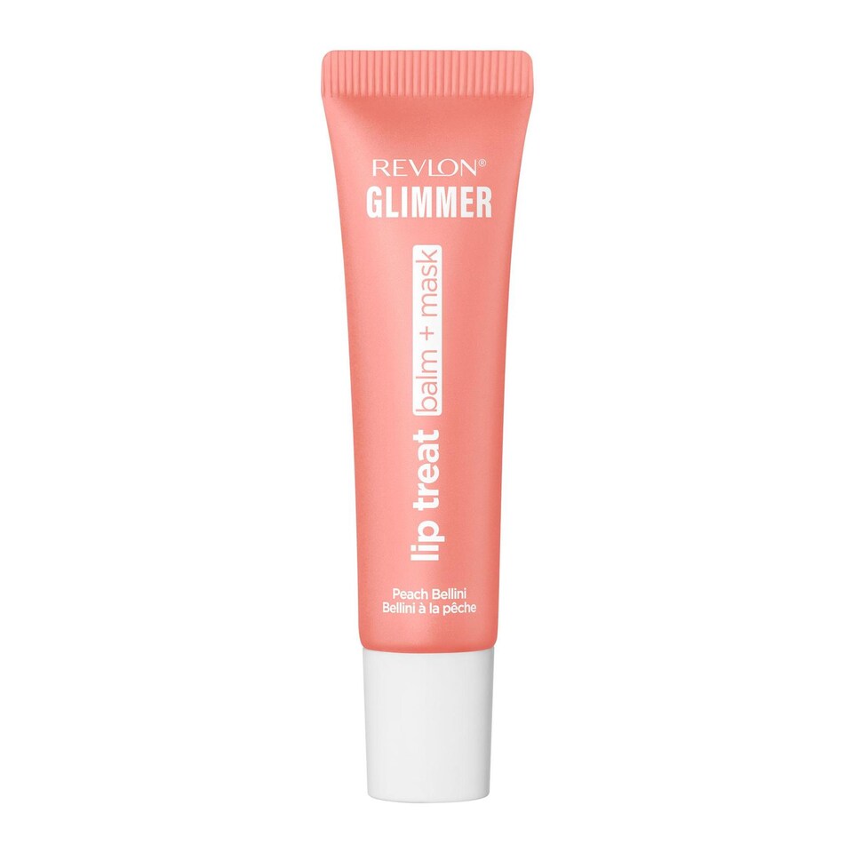 image 1 of Revlon Glimmer Lip Treat Balm & Mask, Peach Bellini Hydrating Peptide Lip Balm