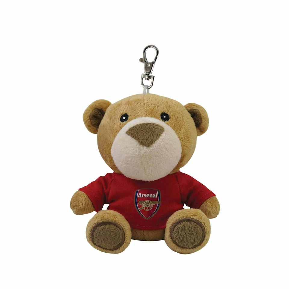 image 1 of Arsenal FC Buddy Bear Keyring - Brown/Red - One Size