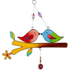 Something Different Love Birds On A Stick Decoration - Multicolour - One Size